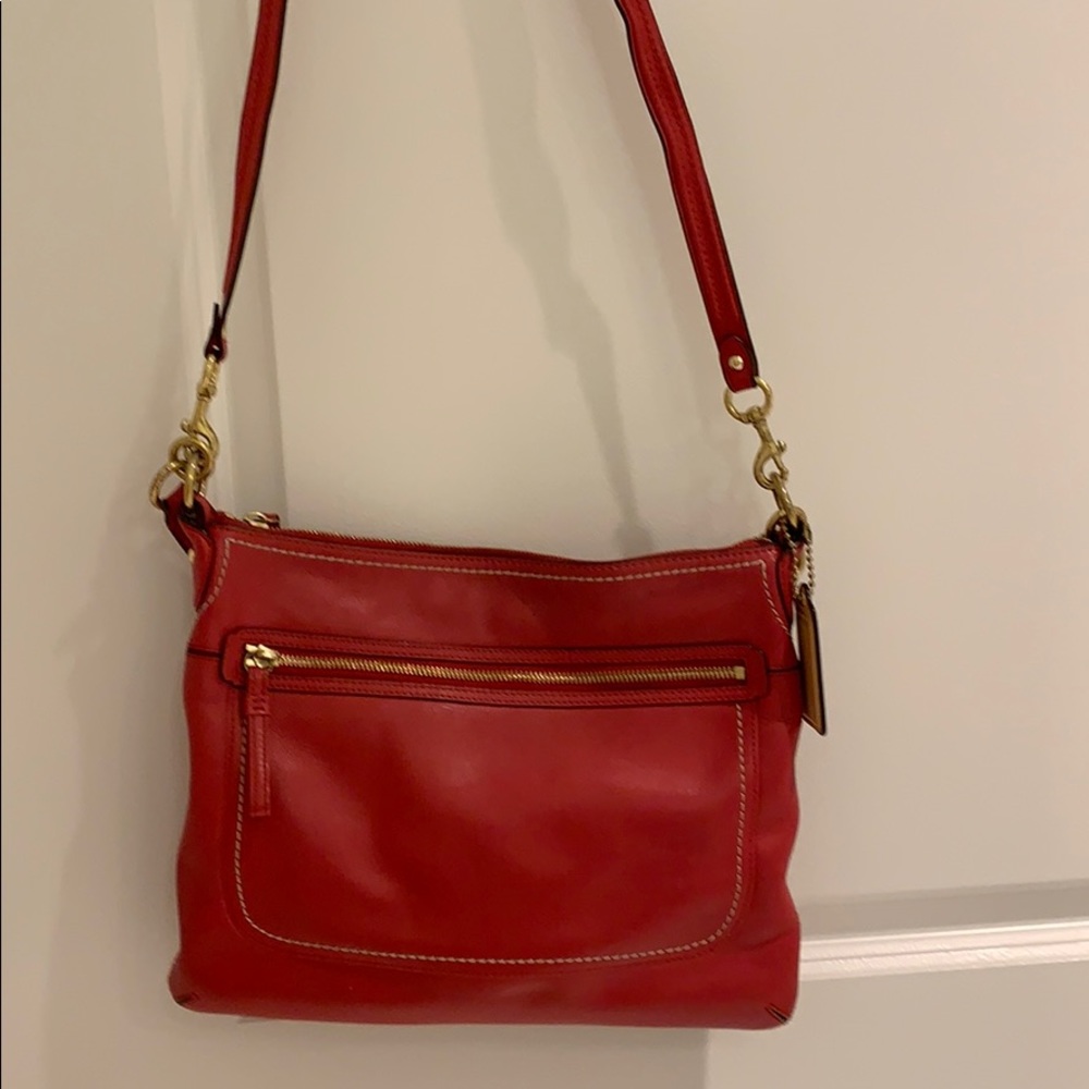 Red Leather Coach bag